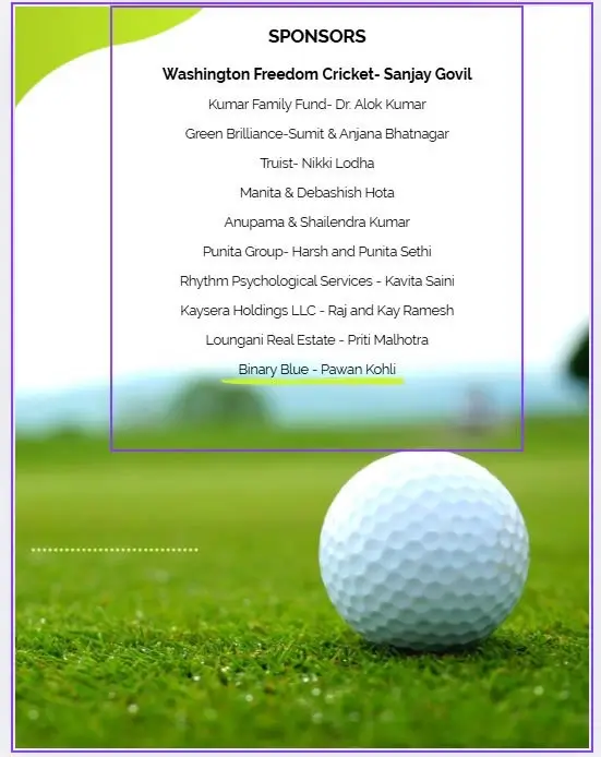 Golf Sponsors